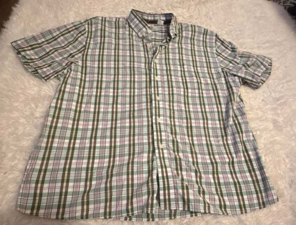 Regatta Sport Men's Short Sleeve Plaid Button-Down Shirt